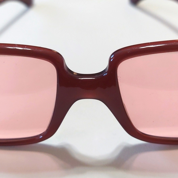 NWOT X Creation Cherry Blush Square Frame Rose Blush Lens Unisex Sunglasses - Picture 3 of 8